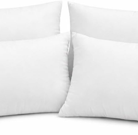 12 x 20 Pillow Inserts Set of 4 – Rectangular Cushion Forms with Resilient Polyester Fill, Soft Support for Sofa, Bed & Lumbar Covers