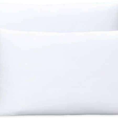 Throw Pillows Insert Set of 2, White 12x20 in Pillow Inserts with 100% Cotton Cover,Bed and Couch Decorative Stuffer Pillows,Indoor Pillows for Sofa