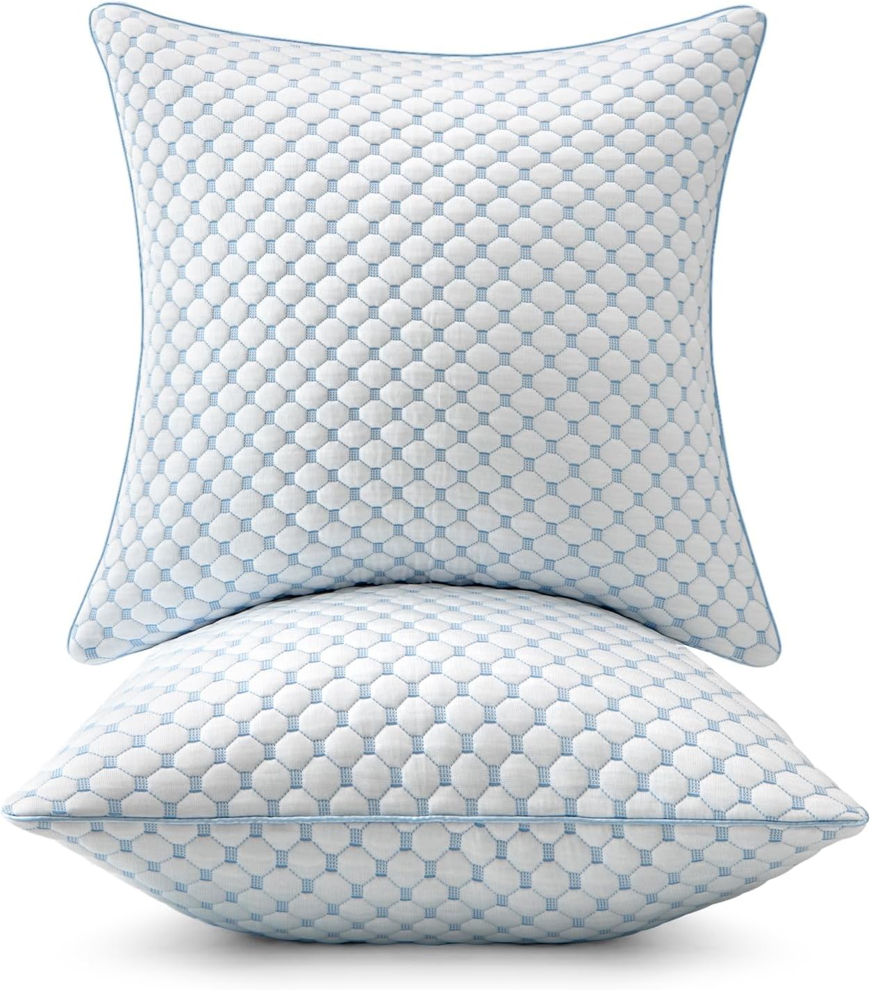 18x18 Pillow Inserts, Memory Foam Cooling Set of 2 Decorative Throw Pillows,Adjustable Premium Stuffer for Sofa Couch Bed and Living Room